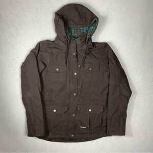 Berne Chore Jacket Womens Large Barn Coat Canvas Brown Softstone Heavy Work